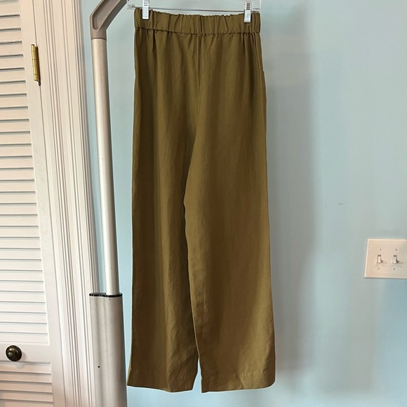 NWT - Madewell Linen-Blend Pull-On High-Rise Wide-Leg Pants - Size XS - Picture 7 of 11